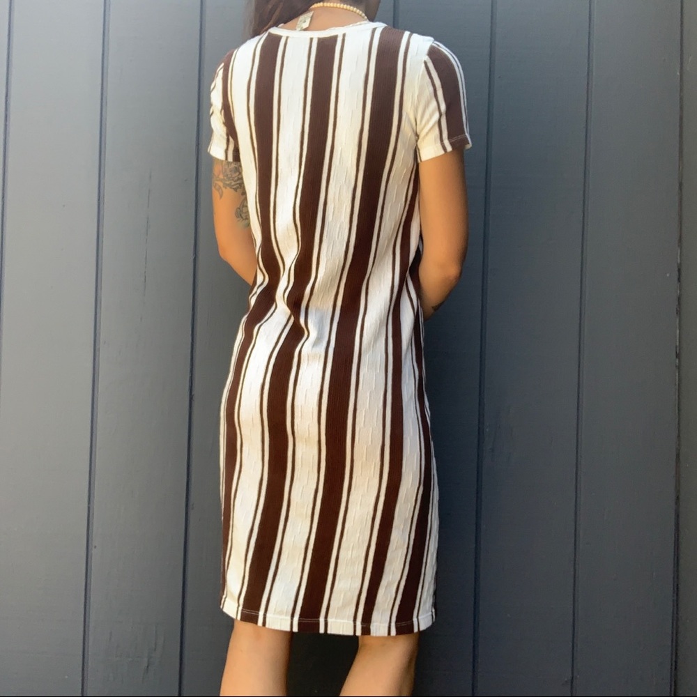 SOLD!!ZARA striped v-neck dress Sz S - Picture 3 of 5